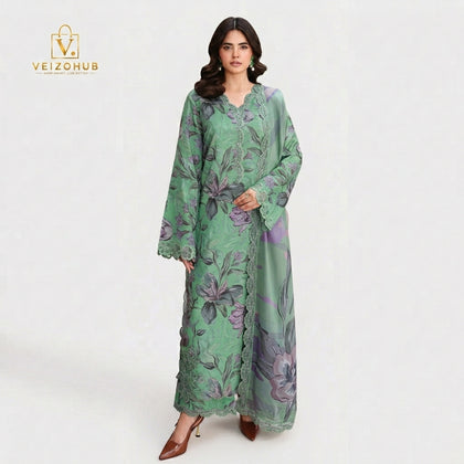 Ramsha Mint Green 3PC Digital Printed Lawn Suit