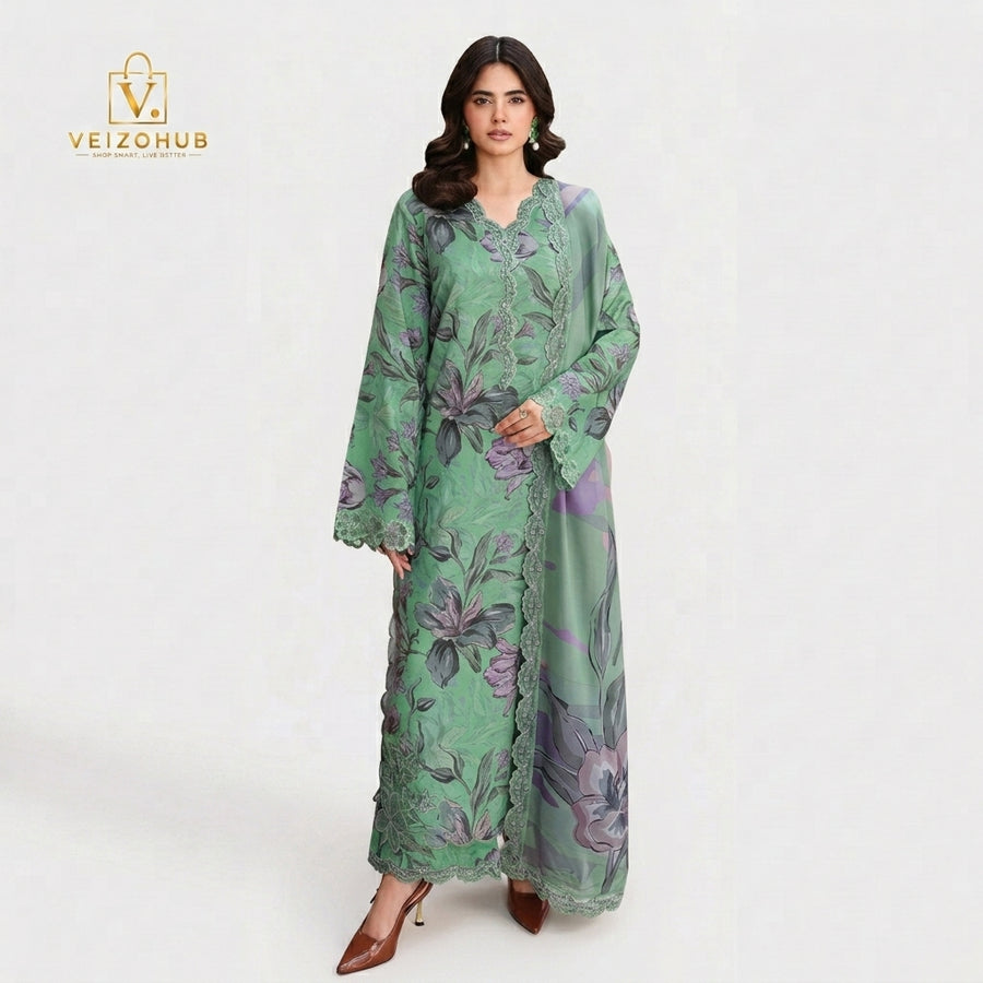 Ramsha Mint Green 3PC Digital Printed Lawn Suit