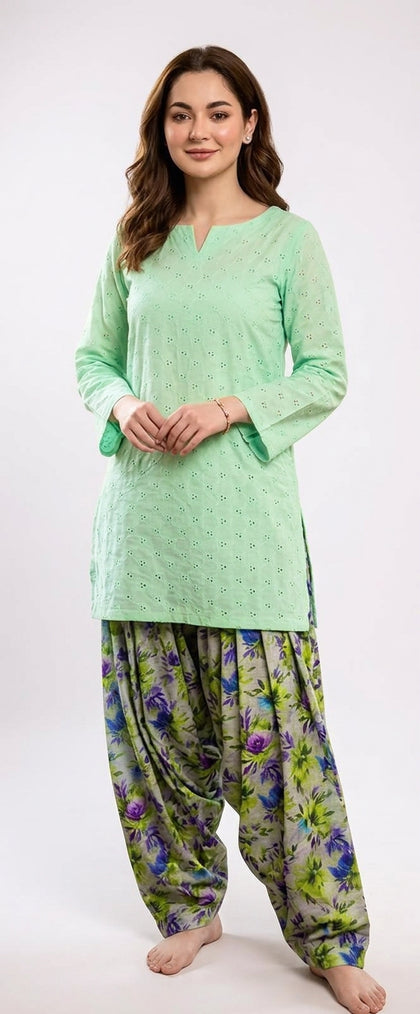 Mint Meadow Chikankari – Elegant Summer Lawn 2PC Collection