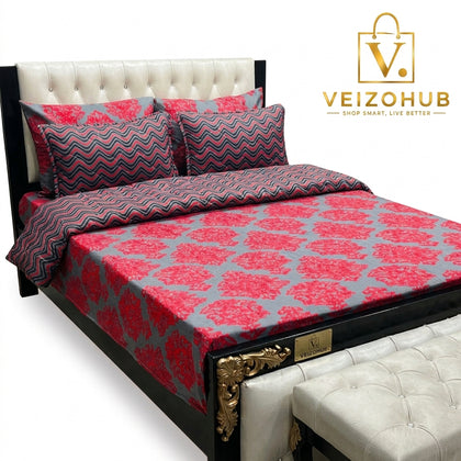 Red & Blue Zigzag 7Pc Comforter Set