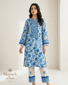 Sapphire Bloom – 3-Piece Unstitched Printed Linen Suit