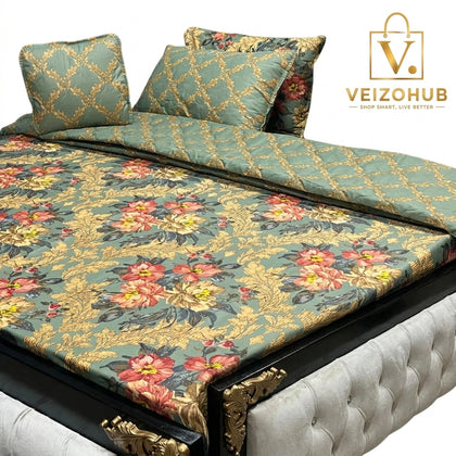 Red & Blue Patterned 7Pc Comforter Set