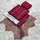 Bareeze Premium Embroidered 2-Piece Dhanak Suit with Front Patch