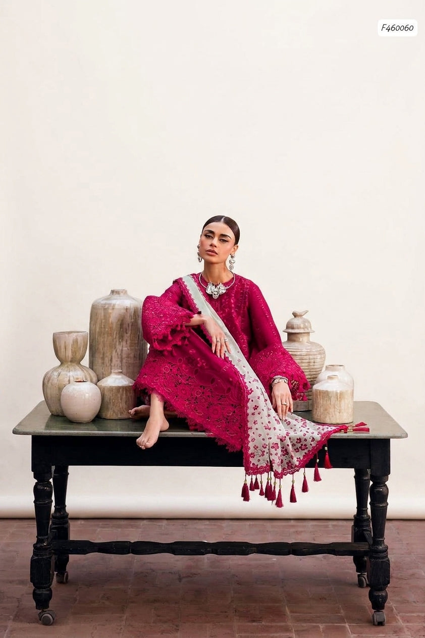 Jazmin Winter Royalty – Premium Dhanak Embroidered 3PC Collection 2026