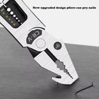 Heavy Duty 9 In 1 Multi Function Pliers Nail Pry Wire Stripper Cutter CR V Steel Professional Tool