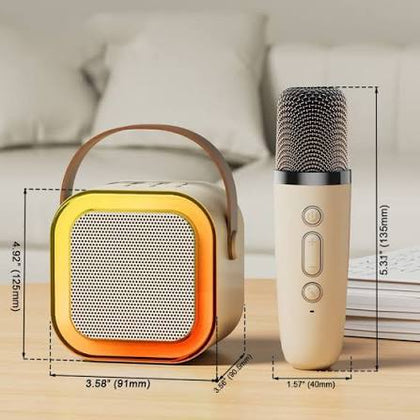K12 Portable Speaker With Single Mic | Karaoke Microphone With Speaker | Portable Wireless Bluetooth Speaker
