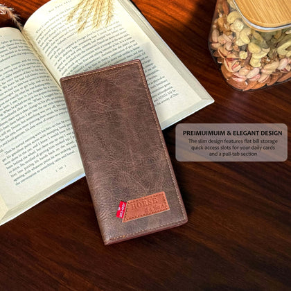 New Design Long Wallet for Men & Women | 12 Card Slots | Half Zip Pocket