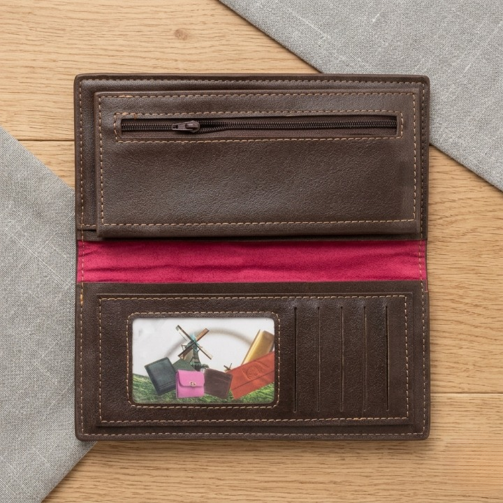 Premium Ferrari Inspired Long Wallet – Slim Bi-Fold Men’s Clutch & Travel Organizer with Elegant Logo Detail