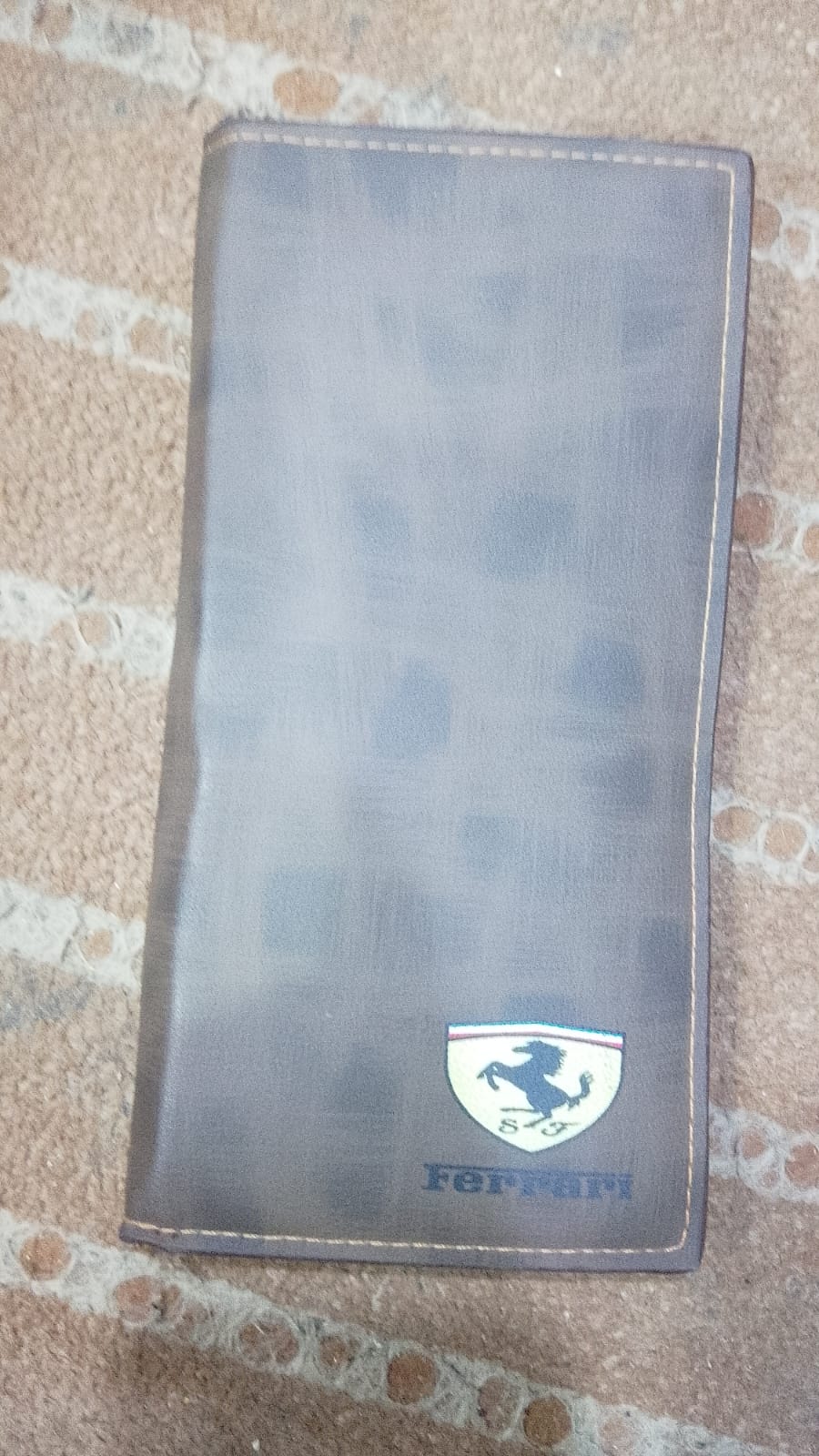 Premium Ferrari Inspired Long Wallet – Slim Bi-Fold Men’s Clutch & Travel Organizer with Elegant Logo Detail