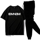 Premium Micro Men’s Tracksuit Emnem Print – Comfortable Sportswear | Gym & Workout Suit - Black Large
