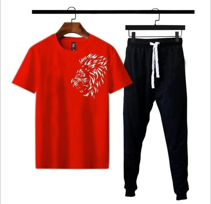 Premium Micro Men’s Tracksuit Tiger Print – Comfortable Sportswear | Gym & Workout Suit - Black Extra Large