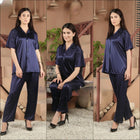 Silk 2-Piece Shirt & Pajama Night Suit for Women