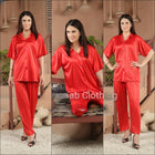 Silk 2-Piece Shirt & Pajama Night Suit for Women