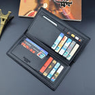 WAGLOK Dual Tone Magnetic Button Long Wallet for Men & Women with Zipper Pocket - Black