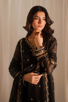 Iznik Hit Code Premium Heavy Embroidered Chiffon 3-Piece Suit – Black & Red