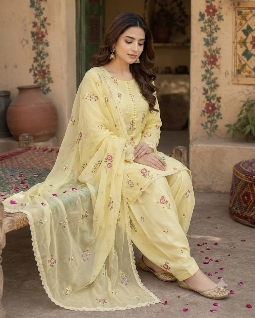 Aneelas 2691 Premium Embroidered Pure Airjet Lawn 3-Piece Suit