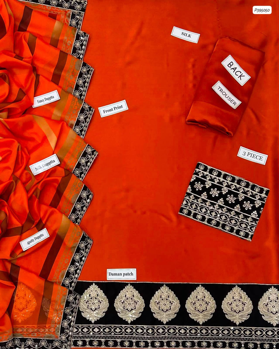 Khaadi Silk Collection 2026 – Digital Printed Embroidered 3-Piece Suit