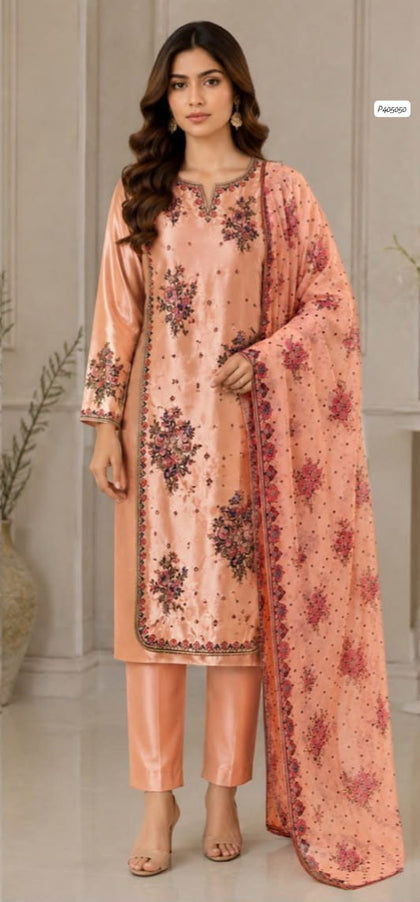 Zanib Chottani Silk Collection 2026 – Premium Embroidered 3-Piece Suit