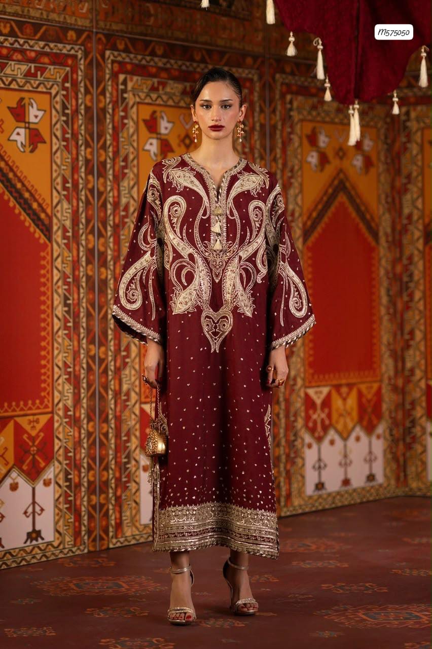 Ethnic Luxury Kaftan Collection 2026 – Heavy Embroidered 3-Piece Suit