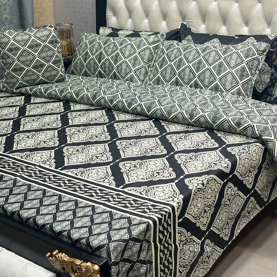 Black & White Diamond 7Pc Comforter Set