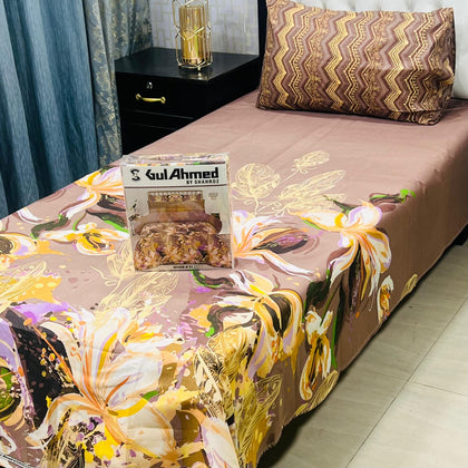 4Pc Bedsheet Set – Golden Blossom