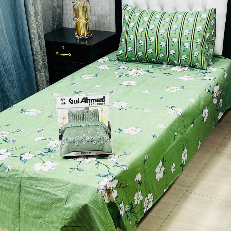 4Pc Bedsheet Set – Fresh Green Floral