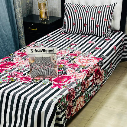 4Pc Bedsheet Set – Classic Black Floral