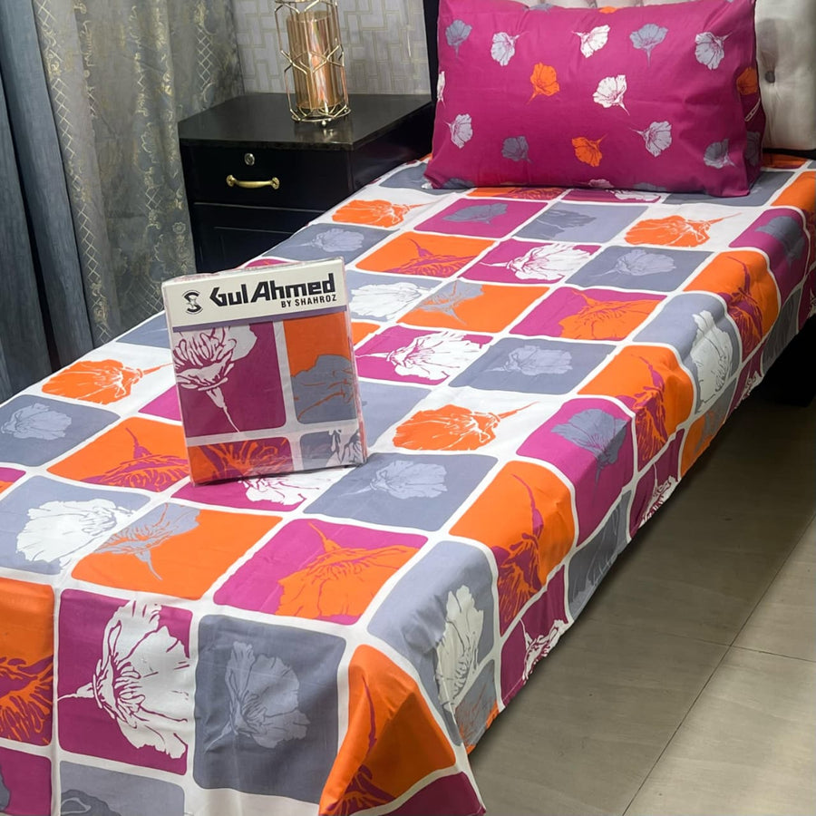 4Pc Bedsheet Set – Multicolor Geometric Pattern