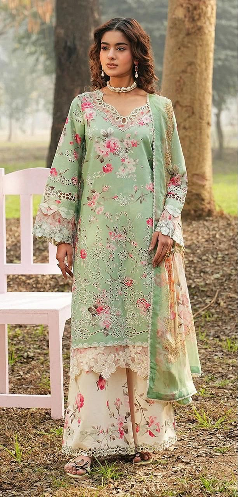 Ramsha Sea Green 3PC Digital Printed Lawn Suit