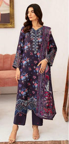 Ramsha Navy Blue 3PC Digital Printed Lawn Suit