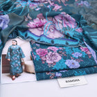 Ramsha Teal Blue 3PC Digital Printed Lawn Suit