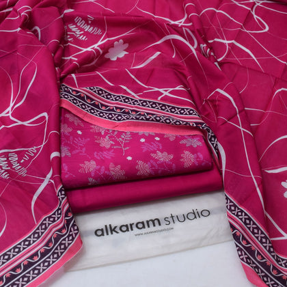 Alkaram Summer Lawn 2026 – Pink Geometric