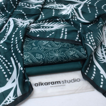 Alkaram Summer Lawn 2026 – Deep Teal Print