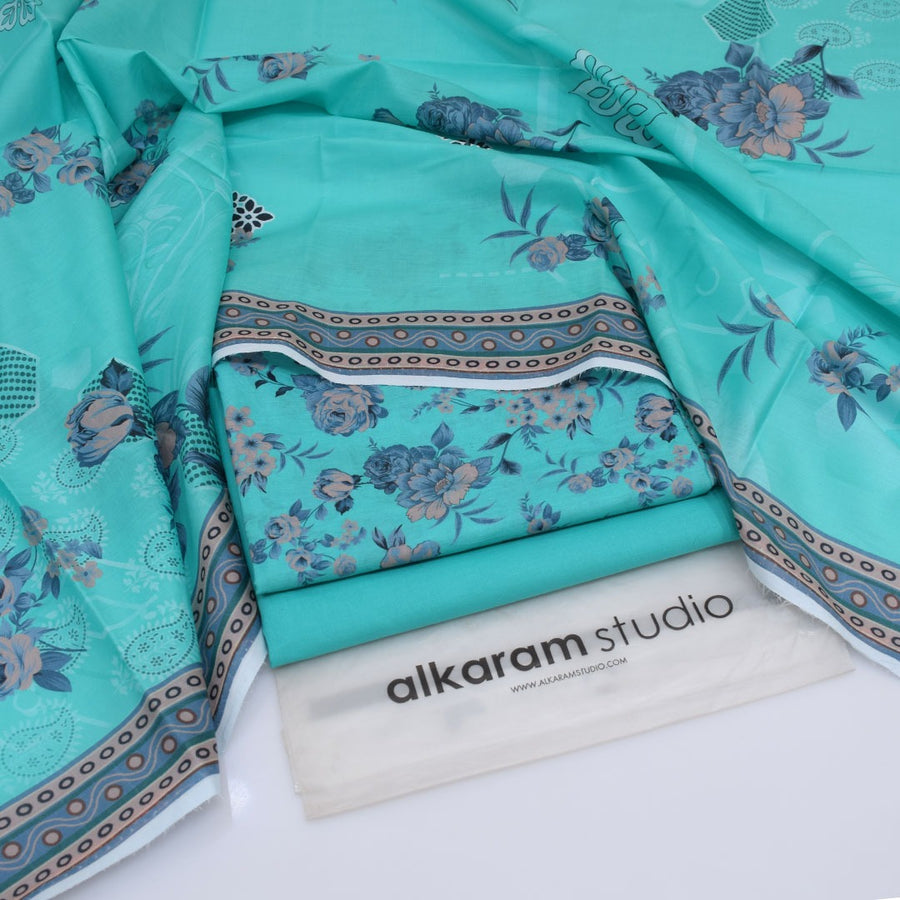 Alkaram Summer Lawn 2026 – Turquoise