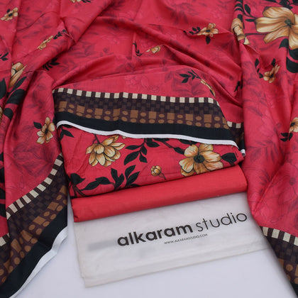 Alkaram Summer Lawn 2026 – Red & Black