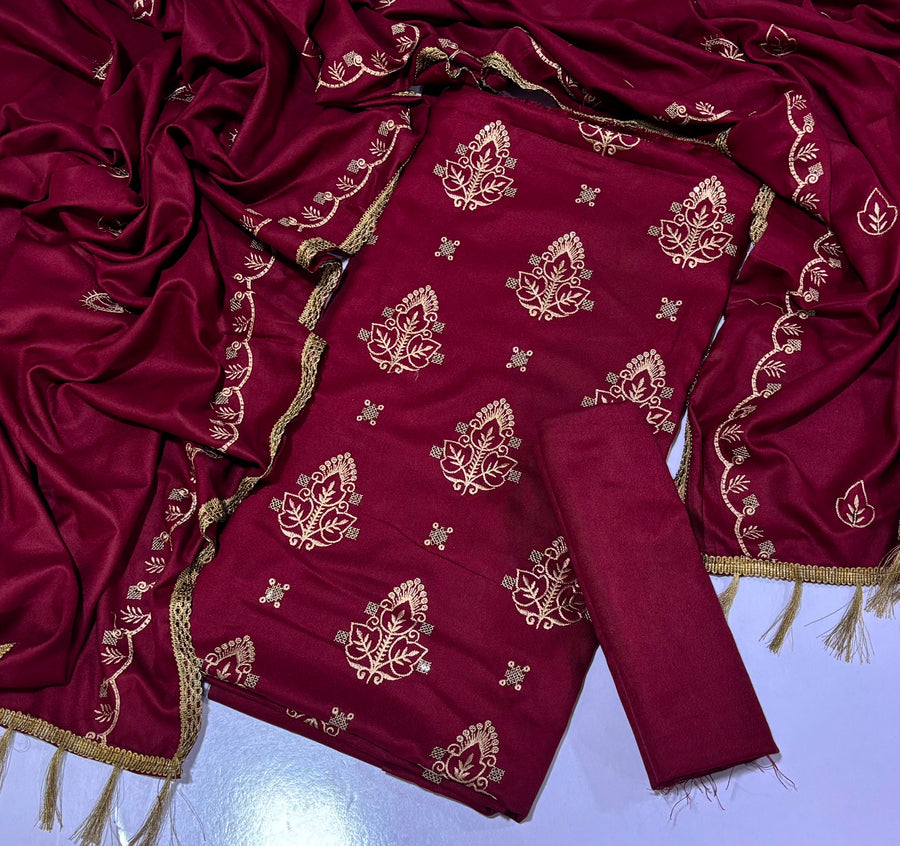 Bonanza Satrangi Marina Dhanak Embroidered 3-Piece Suit – Opening Collection 2026-27