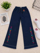 Premium Cotton Embroidered Baggy Pants | Trendy Loose Fit