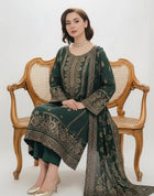 Premium Pashmina Jacquard 3-Piece Winter Suit