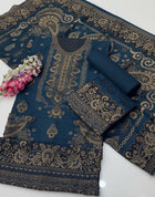 Premium Pashmina Jacquard 3-Piece Winter Suit