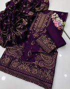 Premium Pashmina Jacquard 3-Piece Winter Suit