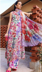 Multicolor Floral Heavy Embroidered Dhanak Suit