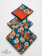 Teal Floral 3-Piece Unstitched Suit