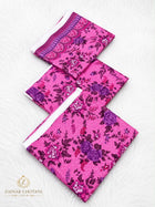 Pink Floral 3-Piece Unstitched Suit