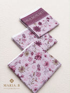 Elegant Pink & Lavender Floral 3-Piece Unstitched Suit – Printed Linen Dress