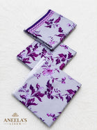 Elegant Purple Floral Printed Bedsheet Set – Premium Bed Linen
