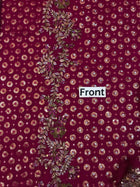 Premium Magenta Festive Wedding Wear – 4-Sided Embroidered Dupatta Edition