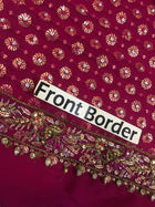 Premium Magenta Festive Wedding Wear – 4-Sided Embroidered Dupatta Edition
