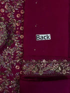 Premium Magenta Festive Wedding Wear – 4-Sided Embroidered Dupatta Edition