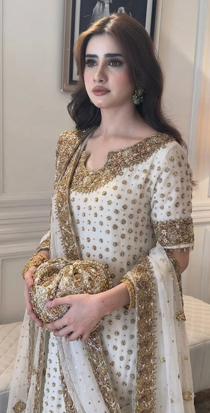 Haris Shakeel Addawork Formal Wedding Collection – Ivory White Edition