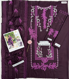 Luxury Maroon Dhanak 3PC Suit – Fully Embroidered Shirt & Dupatta